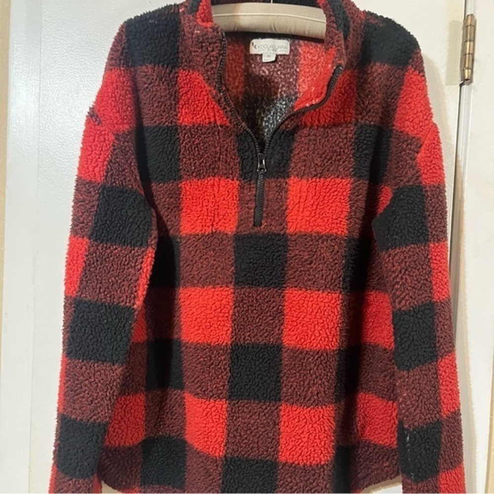 Koolaburra by UGG Sherpa pullover red/black M women's‎